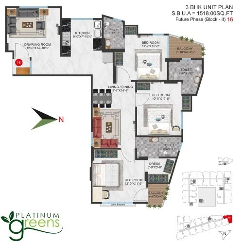 PLATINUM GREENS 2&3 BHK LUXURY APARTMENTS MANSAROVER EXTENSION JAIPUR