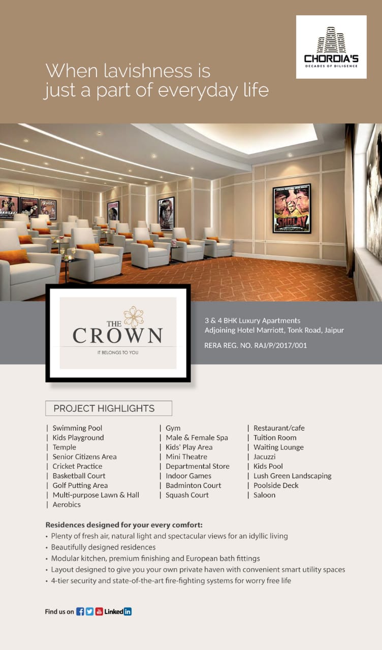 The Crwon 3&4 bhk Luxury Apartments In Jaipur